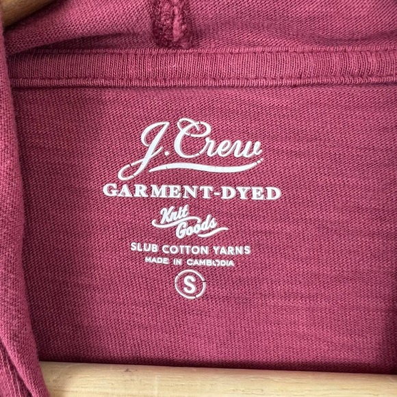 J. Crew Women's Activewear Pullover Hoodies Long Sleeves Burgundy Size Small - Picture 2 of 5